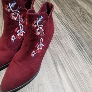 Burgundy Ankle boots